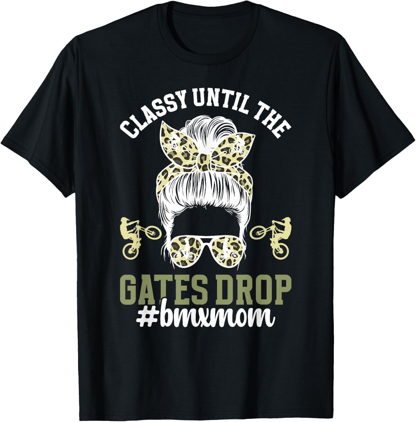 Funny BMX Mom On Mother's Day Women's Black Cotton Polyester BMX Mom , Small, , Short Sleeve T-Shirt - T-Shirt | Black