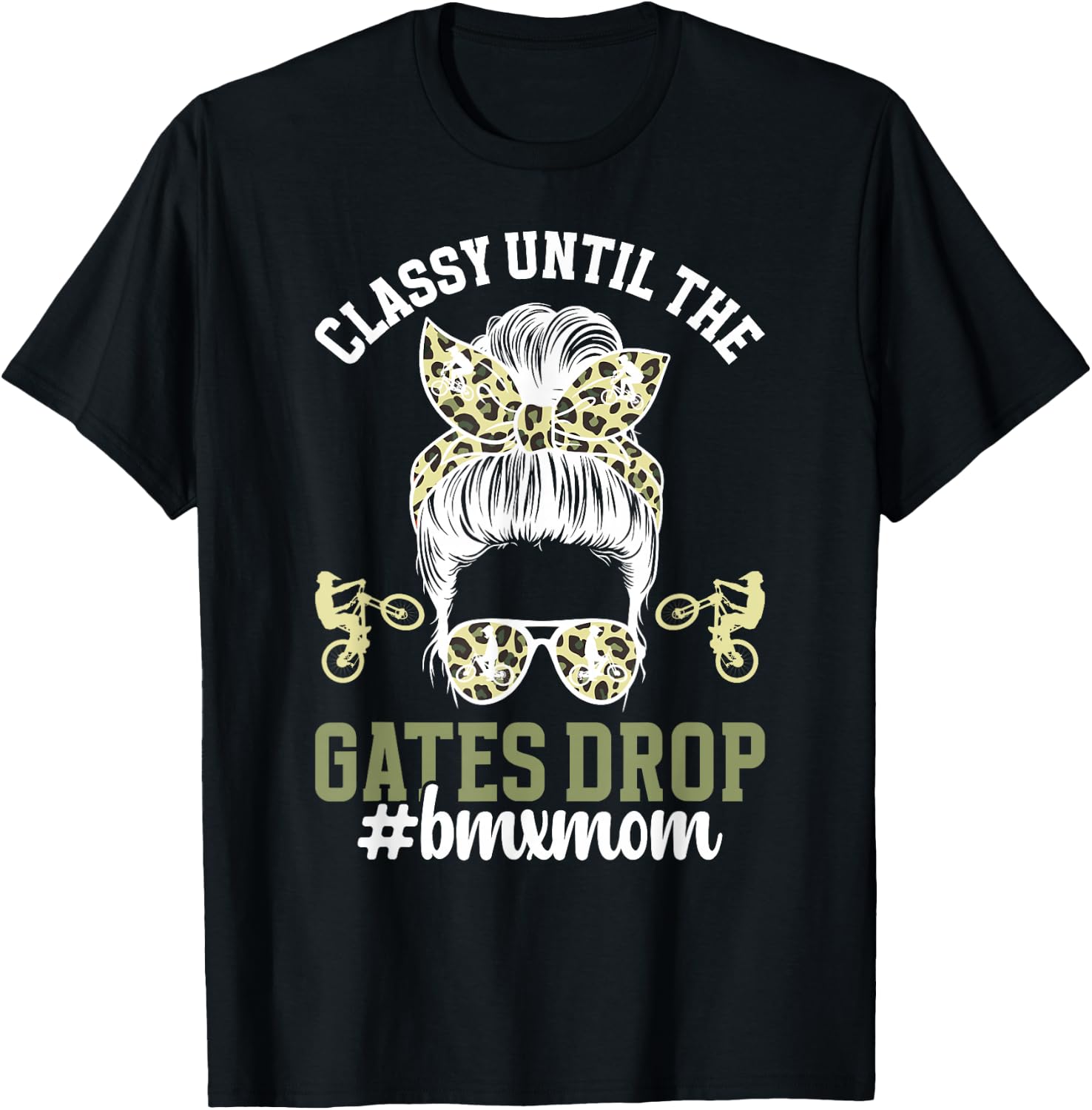Funny BMX Mom On Mother's Day Women's Black Cotton Polyester BMX Mom , Small, , Short Sleeve T-Shirt - T-Shirt | Black