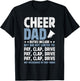 Cheer Dad Duties Cheerleading Dad Of A Cheerleader Father T-Shirt - T-Shirt | Black