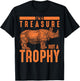 Cool Endangered One-Horned Rhino Lovers Animal Art I'm A Treasure Not A Trophy Rhinoceros Funny Rhino Fan Gift T-Shirt - T-Shirt | Black
