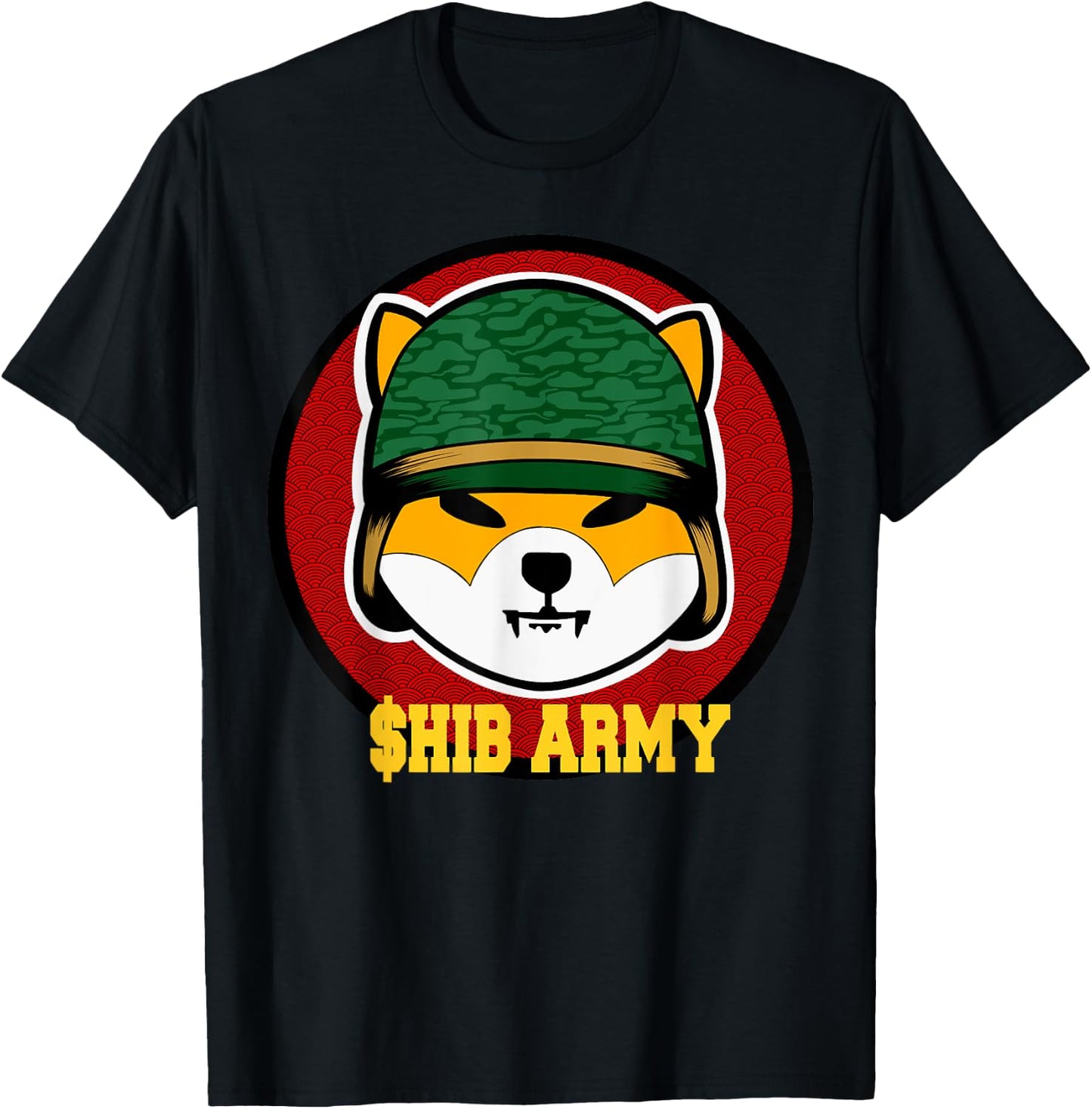 SHIB ARMY Shiba Inu coin T-Shirt - T-Shirt | Black
