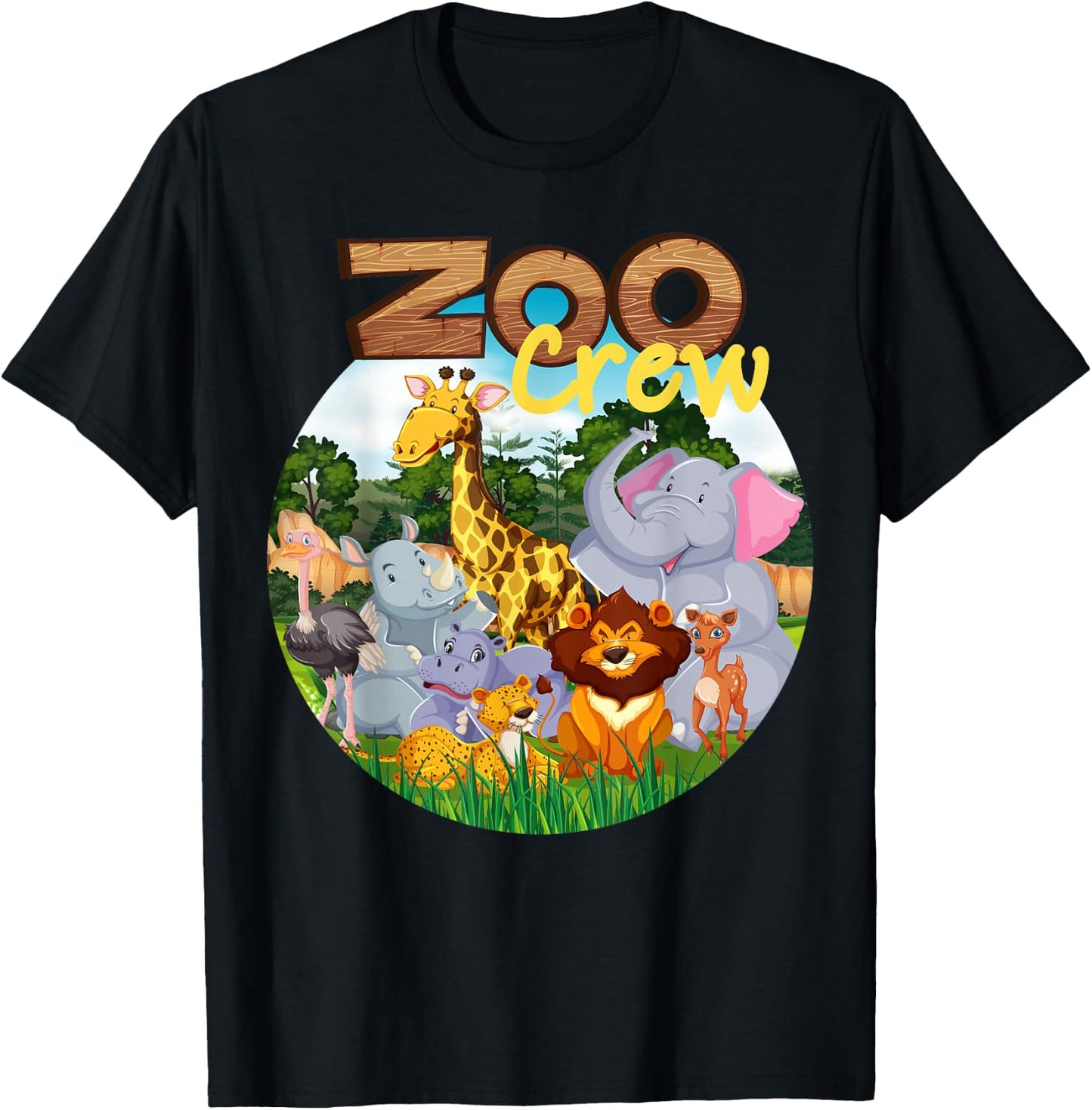 Zoo Crew Cute Zoo Group - Family Trip for Kids or Adults T-Shirt - T-Shirt | Black