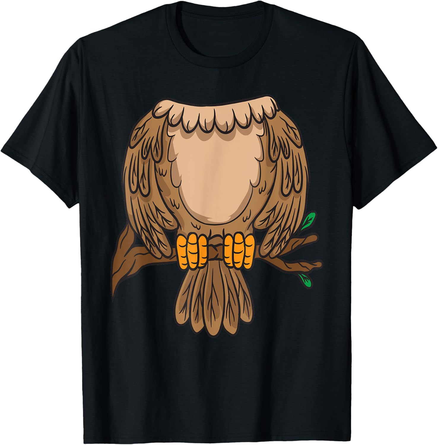 Funny Headless Owl Halloween Night Bird Costume Easy Outfit T-Shirt - T-Shirt | Black