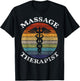 Massage Therapist Massage Therapy Vintage Sunset Women Men T-Shirt - T-Shirt | Black