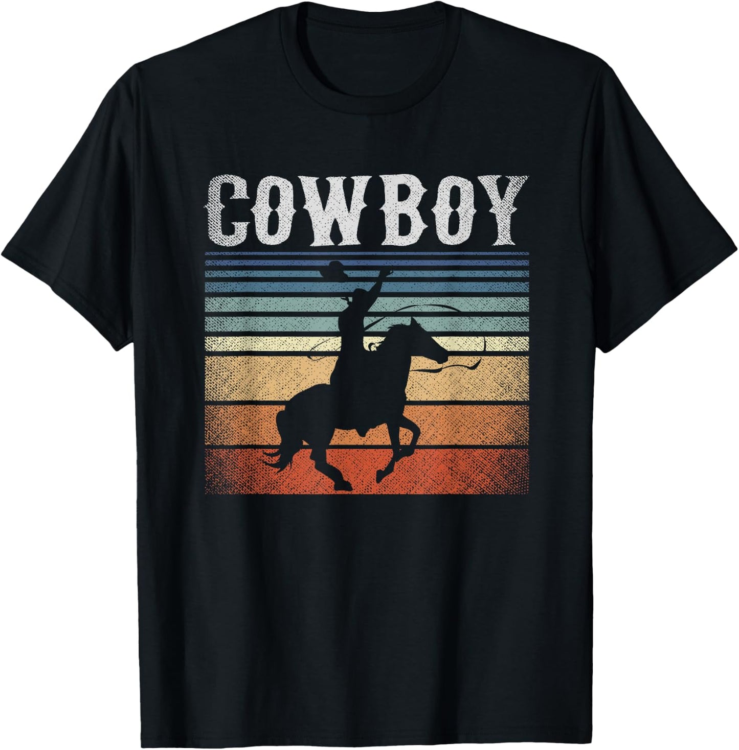 Retro Cowboy T-Shirt - T-Shirt | Black