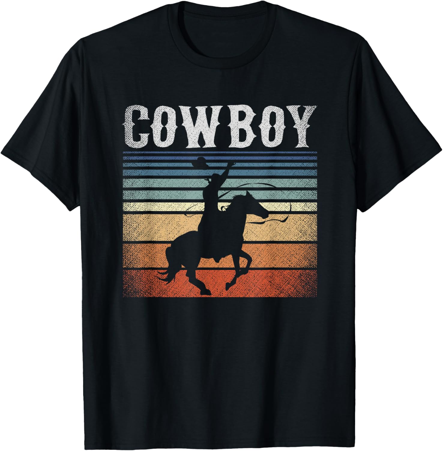 Retro Cowboy T-Shirt - T-Shirt | Black