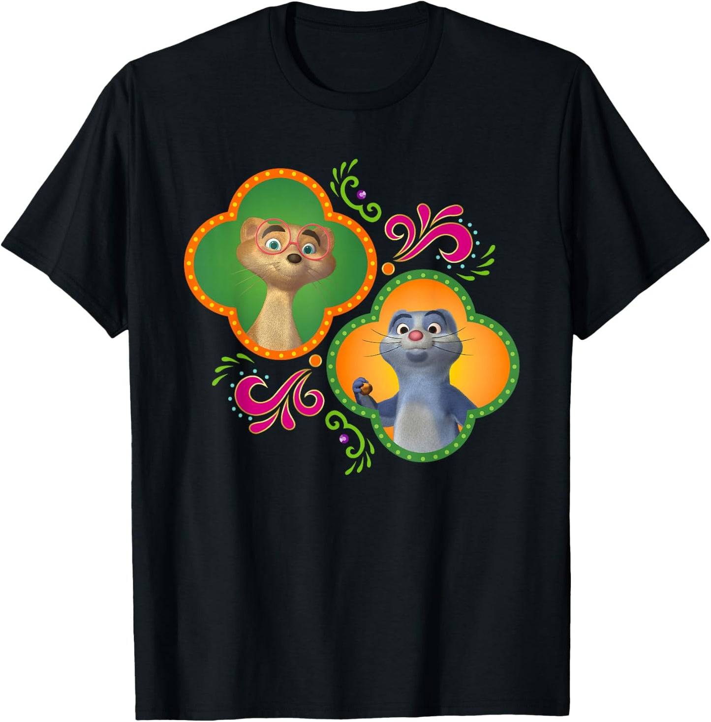Disney Junior Mira, Royal Detective Mikku and Chikku Small T-Shirt - T-Shirt | Black