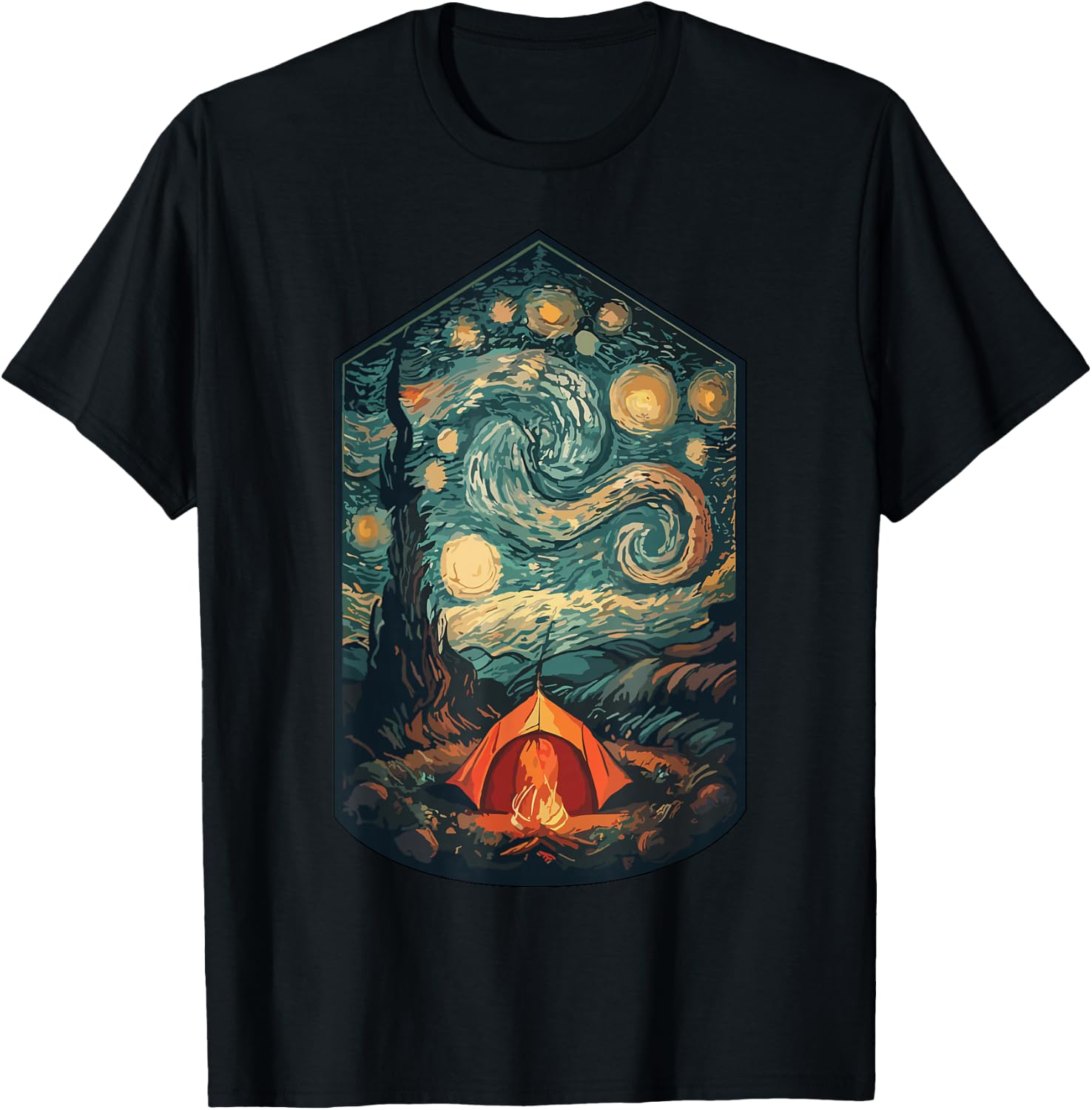Tent Camper Clothing Vintage Retro Camping Scout T-Shirt - T-Shirt | Black