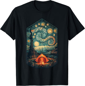 Tent Camper Clothing Vintage Retro Camping Scout T-Shirt - T-Shirt | Black