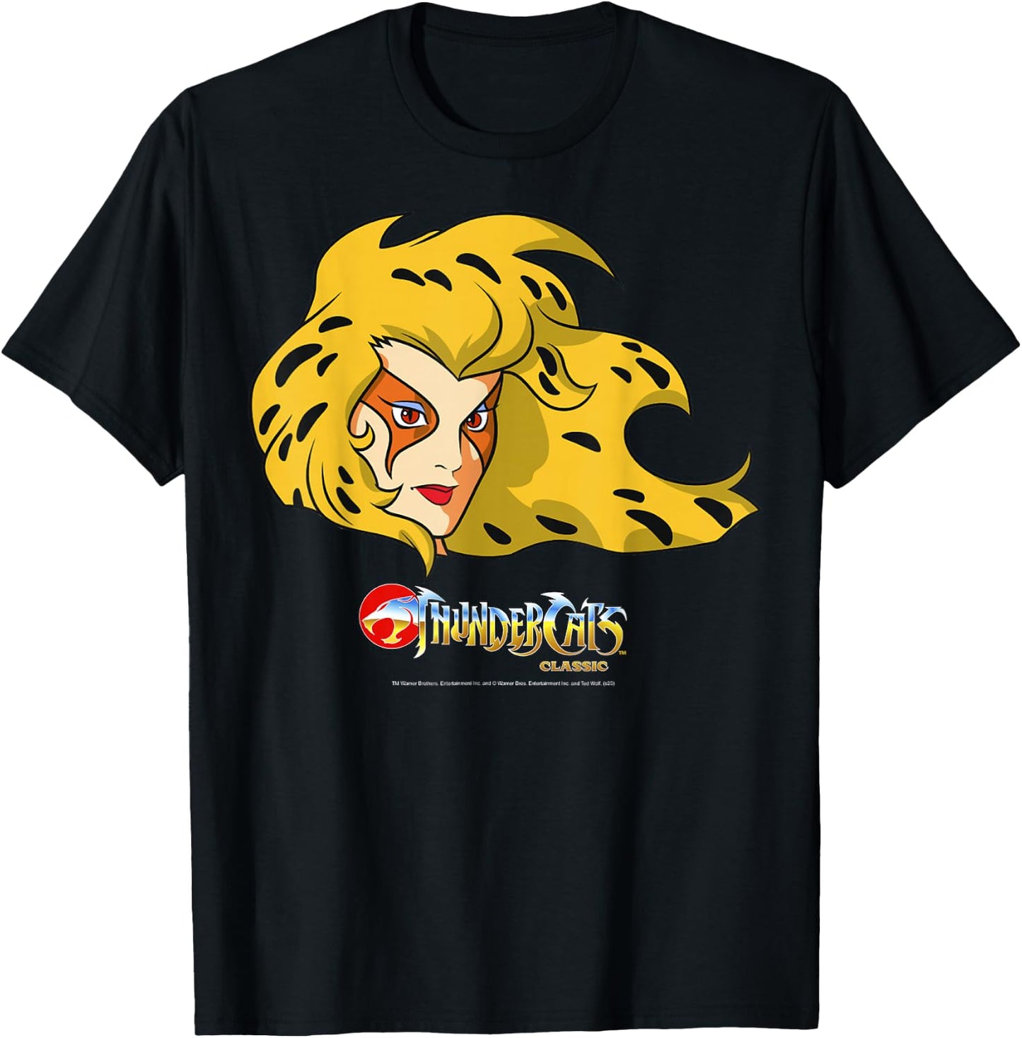 Thundercats Cheetara Big Face T-Shirt - T-Shirt | Black