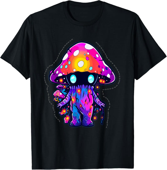 EDM Festival Trippy Art Mushroom Psychedelic Rave T-Shirt - T-Shirt | Black