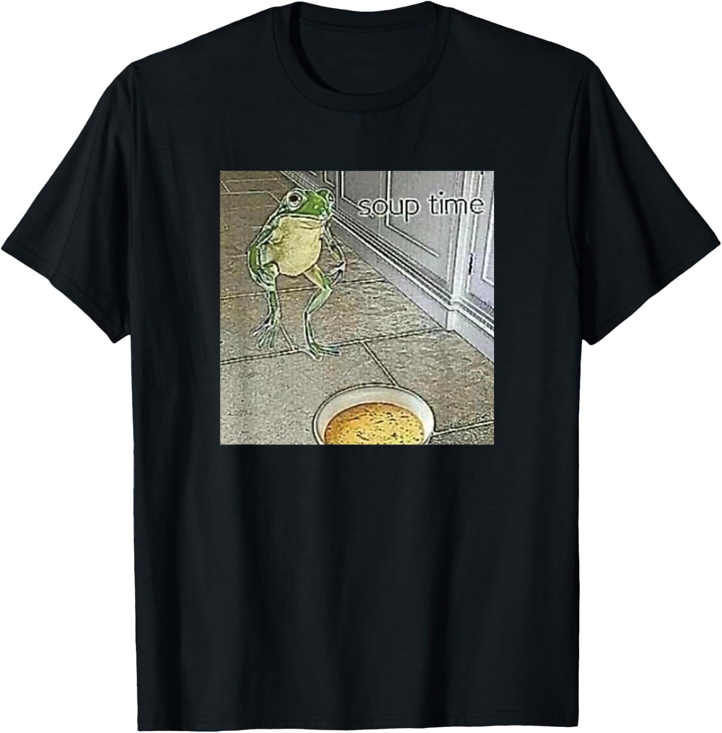 Soup Time Meme Frog Meme T-Shirt - T-Shirt | Black