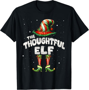 I'm The Thoughtful Elf Family Matching Group Christmas T-Shirt - T-Shirt | Black