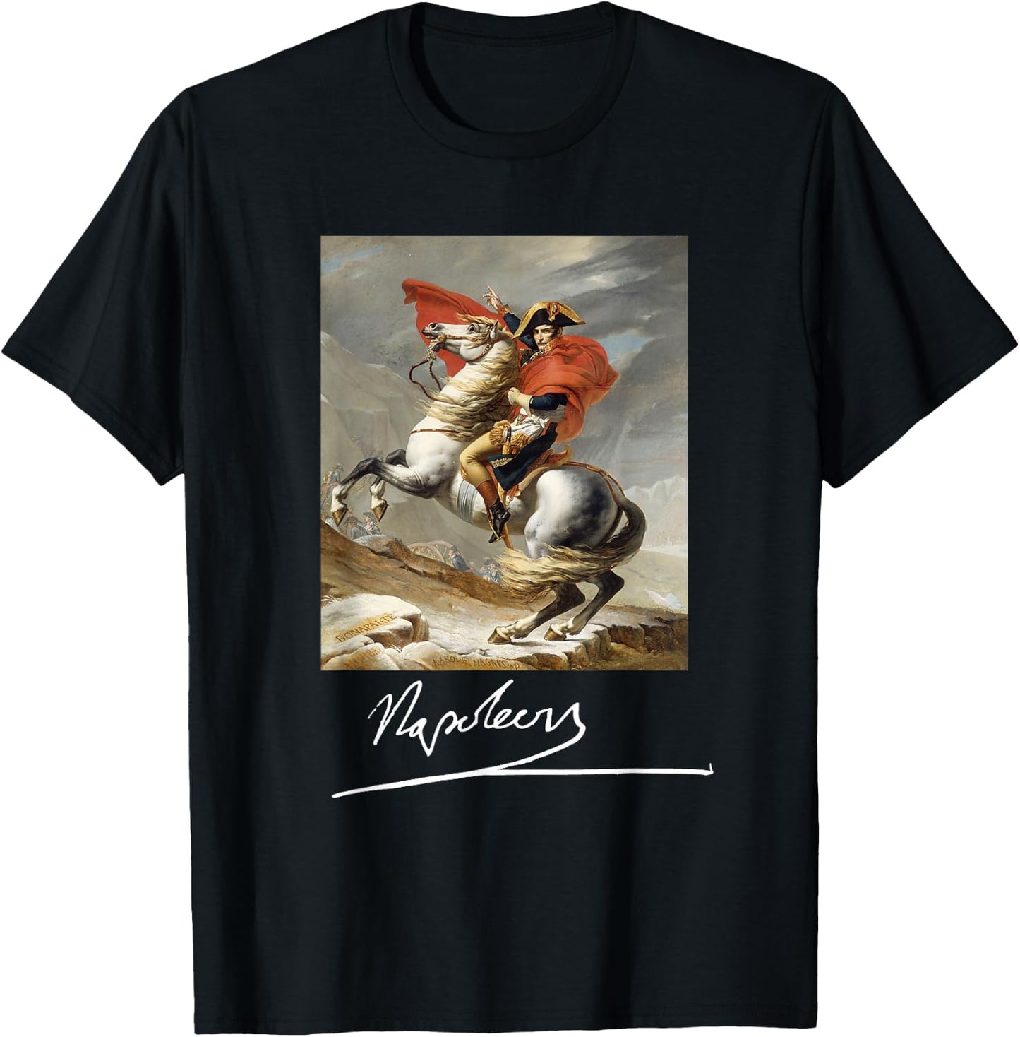 Napoleon Bonaparte Jacques-Louis David Neoclassicism Art T-Shirt - T-Shirt | Black