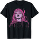 Goth Grunge Demon Anime Girl Waifu Horror Alt Pink Aesthetic T-Shirt - T-Shirt | Black