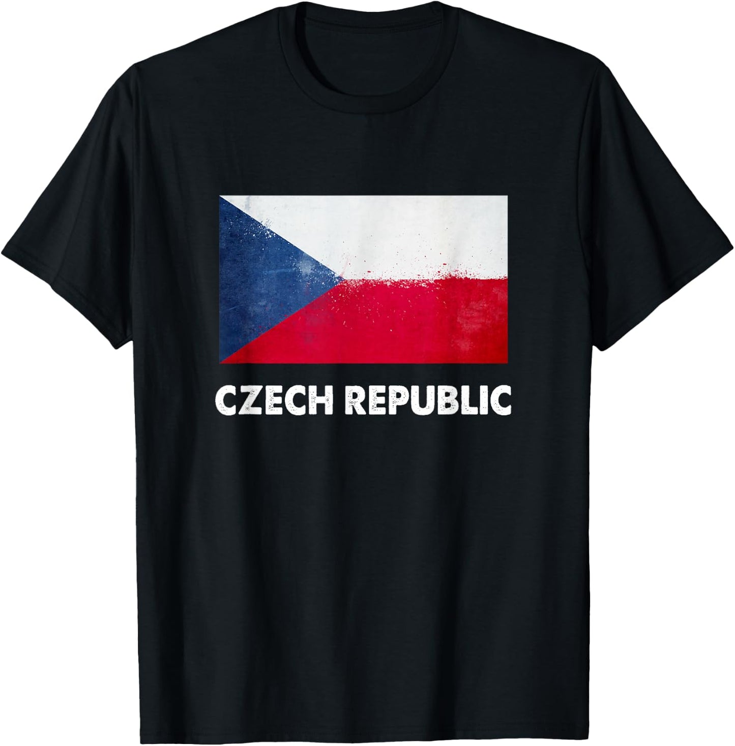 Czech Republic Flag Shirt | Czech T-Shirt - T-Shirt | Black