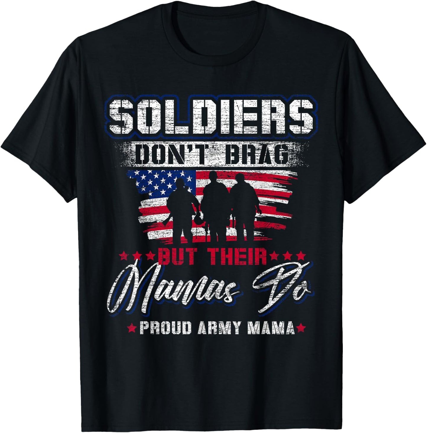 Proud Army Mama Mother T-Shirt - T-Shirt | Black