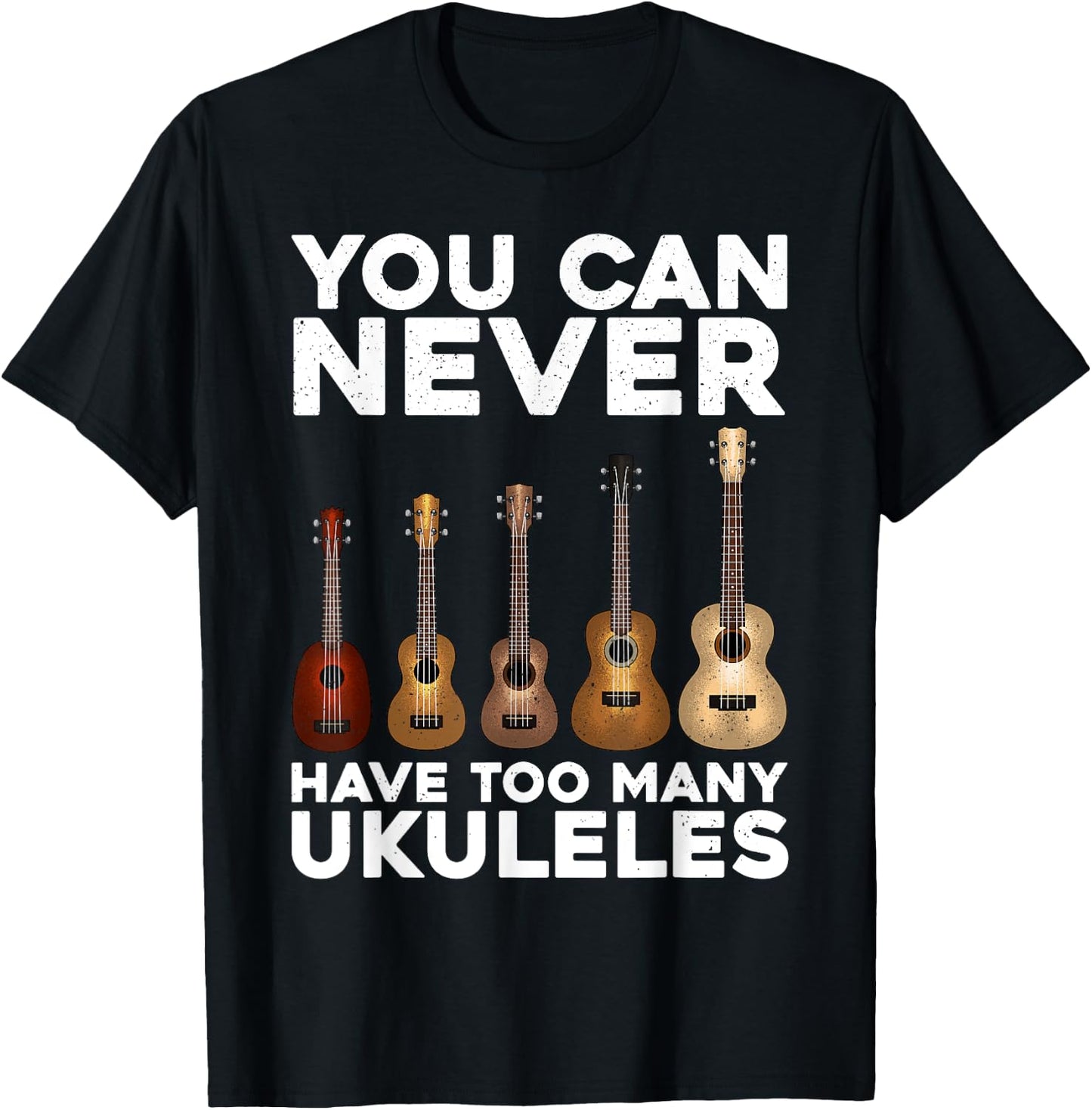 Funny Ukulele Art Women Ukulele Lover Ukulele Player T-Shirt - T-Shirt | Black