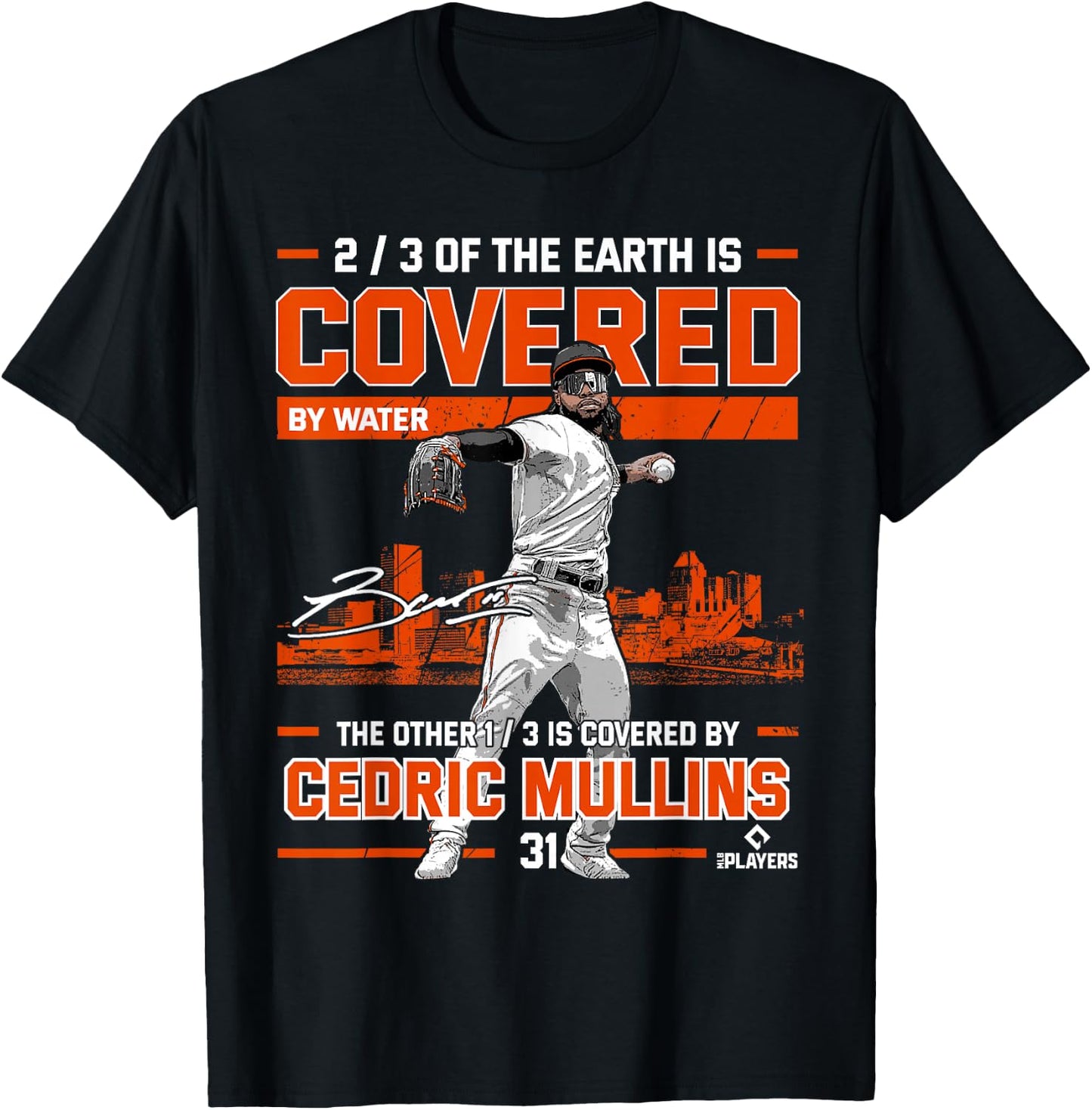 Covered Cedric Mullins Baltimore MLBPA T-Shirt - T-Shirt | Black