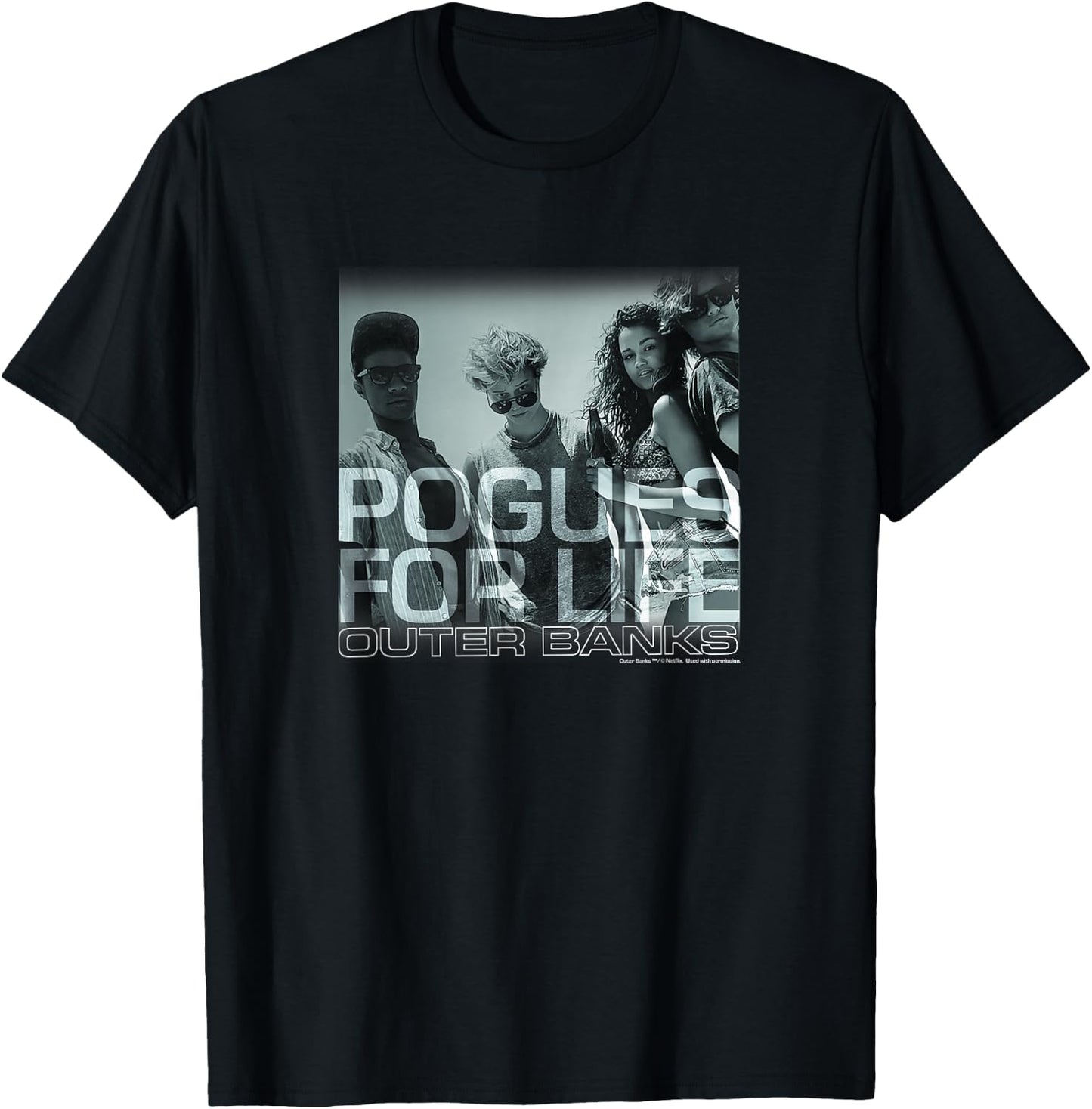 Outer Banks Pogues for Life Small T-Shirt - T-Shirt | Black