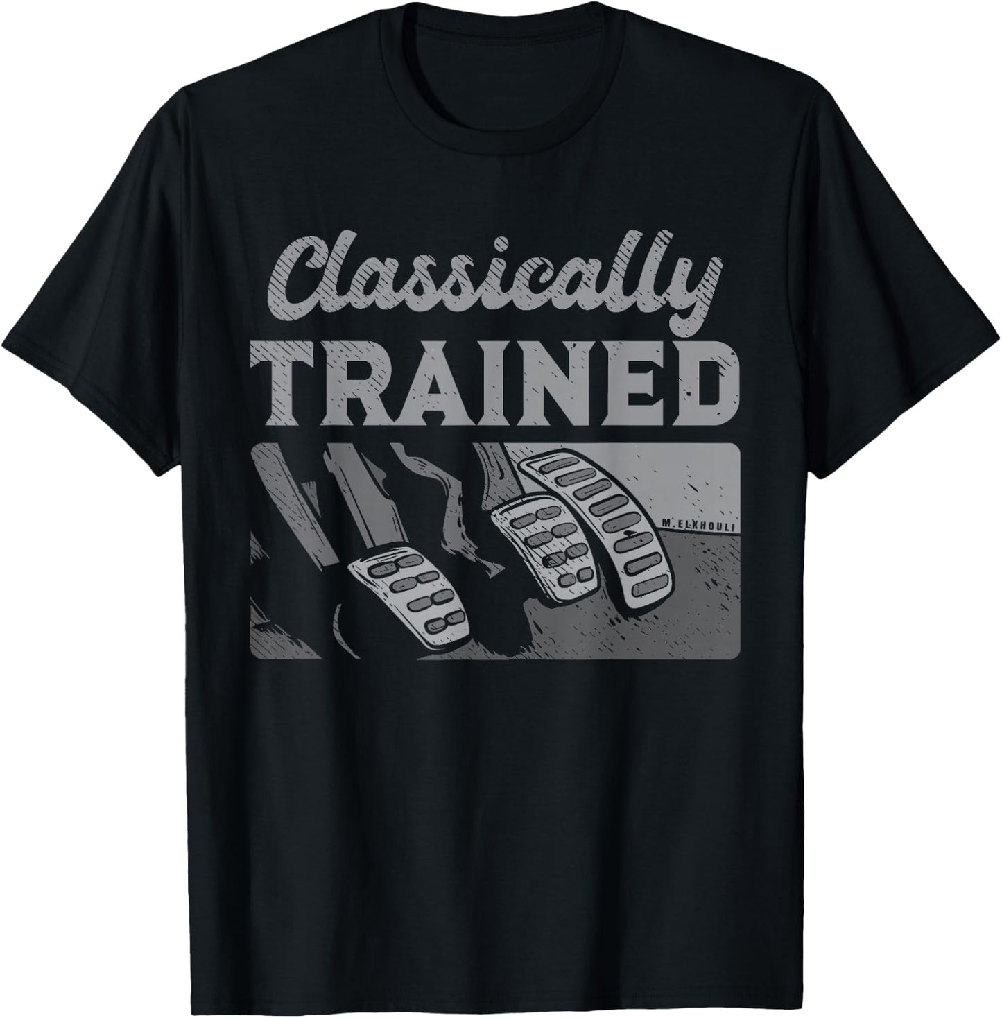 Racing Three Pedals Classically Trained Manual Transmission T-Shirt - T-Shirt | Black
