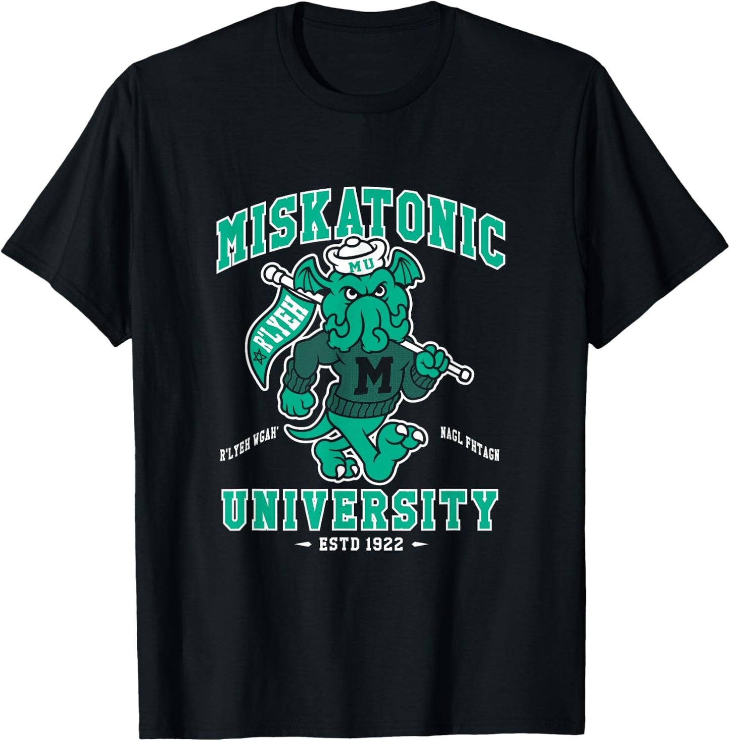 Miskatonic University Cthulhu - Creepy Cute Monster T-Shirt - T-Shirt | Black