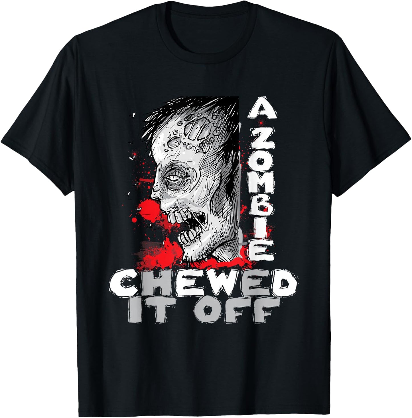 A Zombie Chewed It Off - Handicap Leg Amputee Amputation T-Shirt - T-Shirt | Black