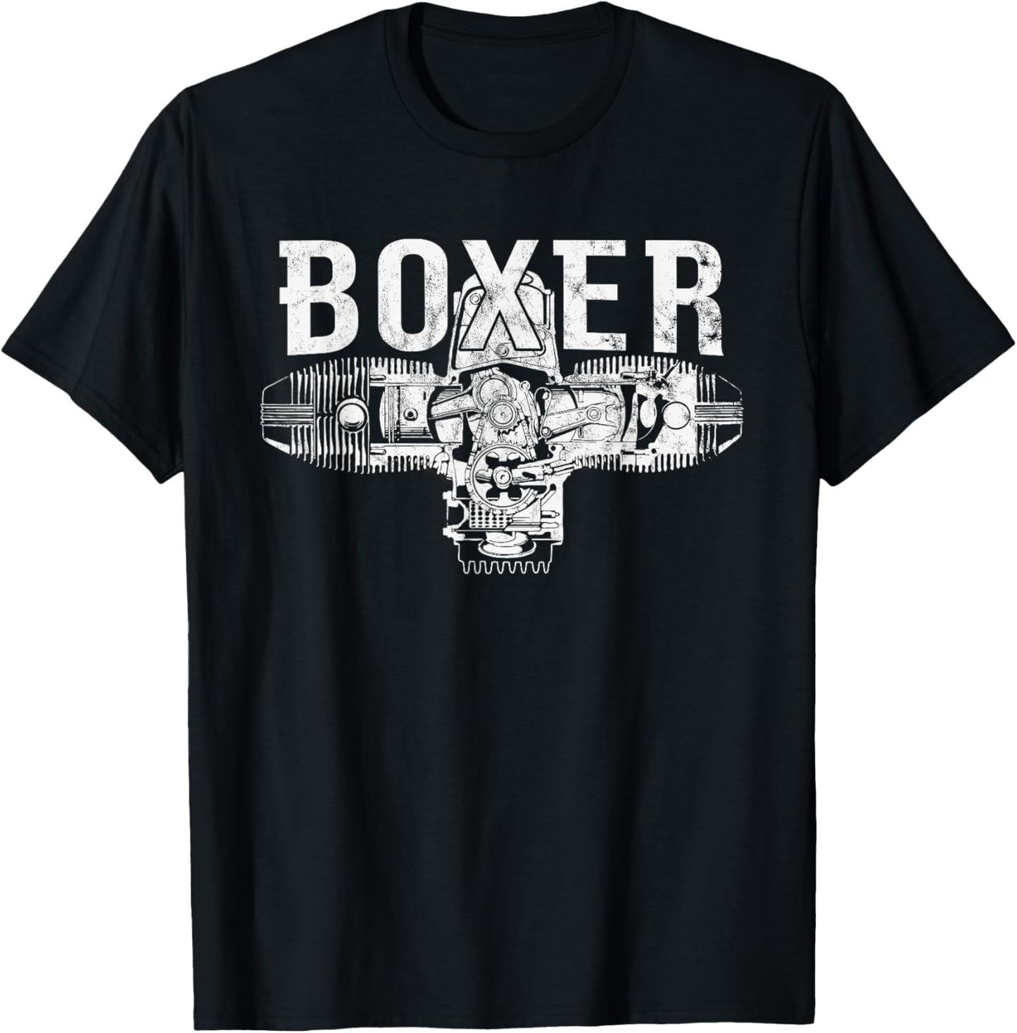 Boxer Motor R Series Two-Cylinder Motorcycle T-Shirt - T-Shirt | Black