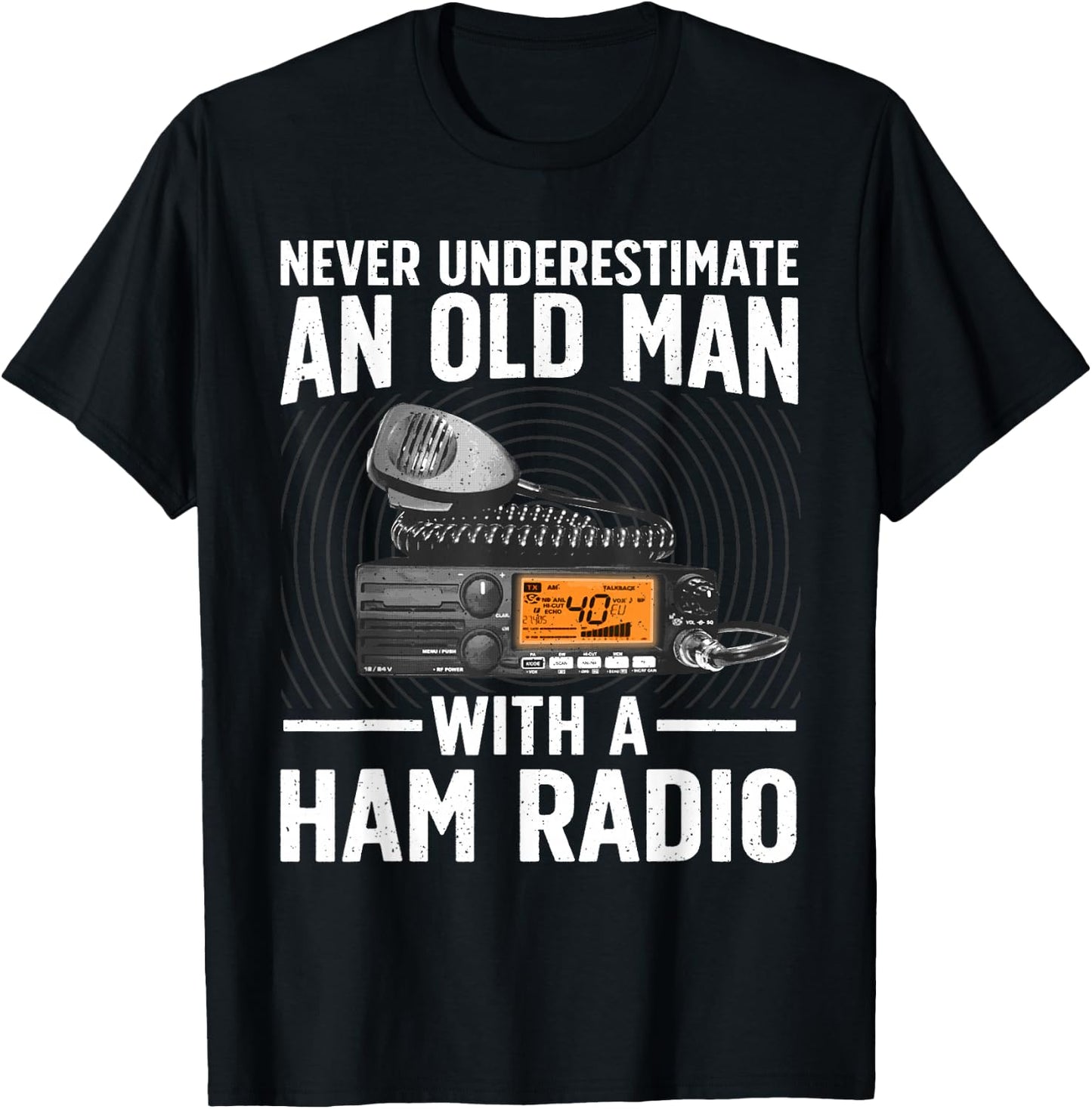 Ham Radio Art for Grandpa Men Amateur Radio Ham Operator T-Shirt - T-Shirt | Black