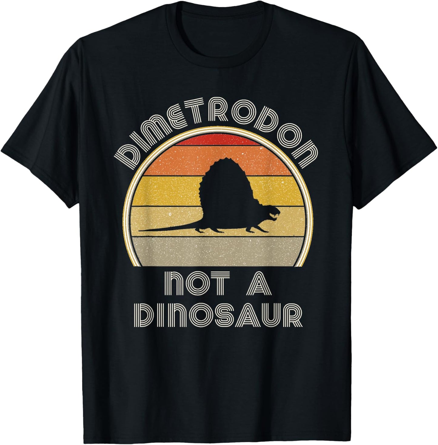Dimetrodon Dinosaur Fact Funny Paleontology Stuff For Adults T-Shirt - T-Shirt | Black