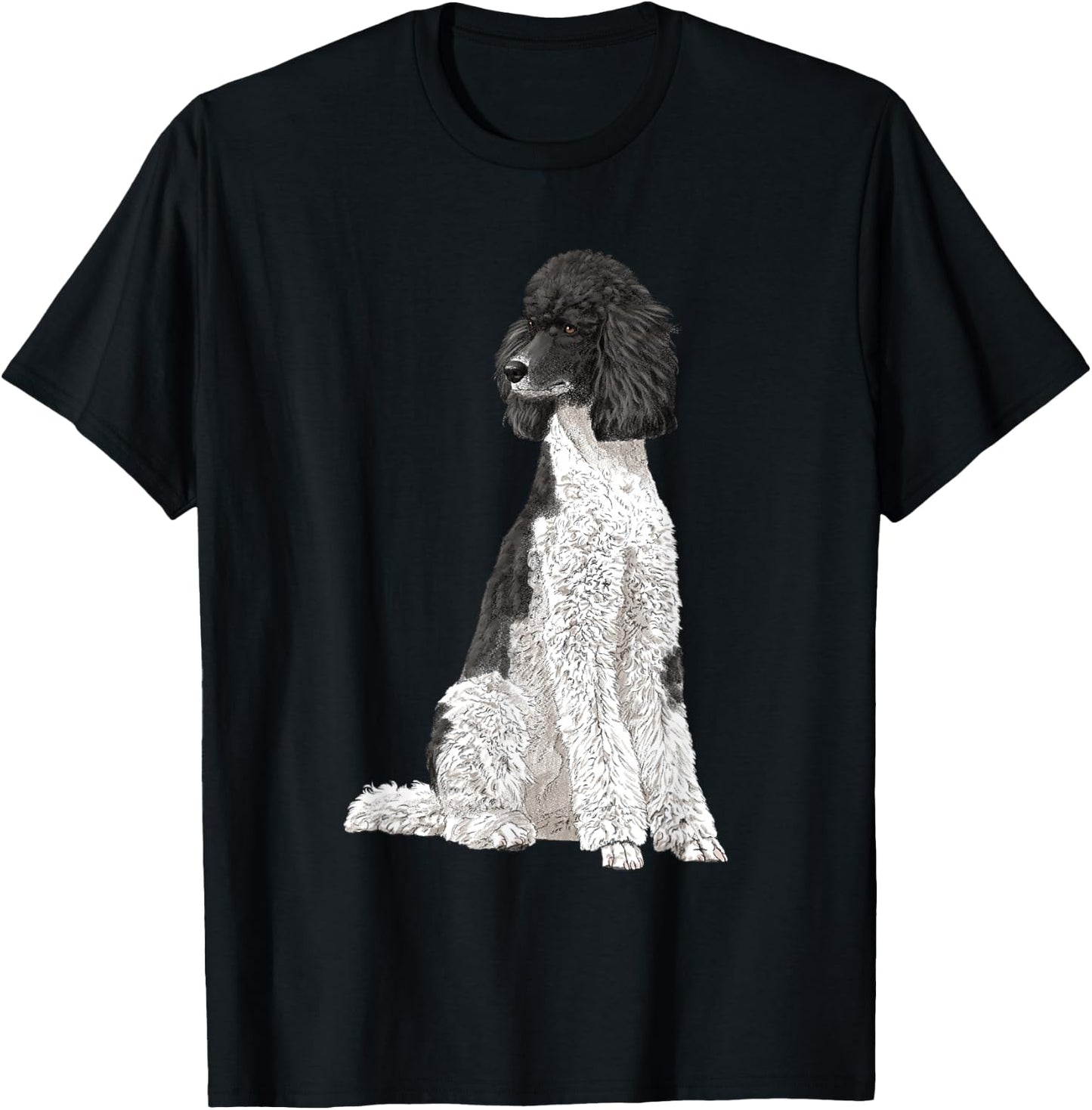 Sitting Dog Poodle T-Shirt - T-Shirt | Black