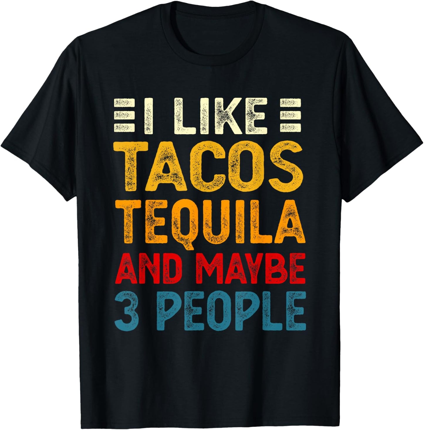 Funny Tacos And Tequila Mexican Food Drinking Lover T-Shirt - T-Shirt | Black