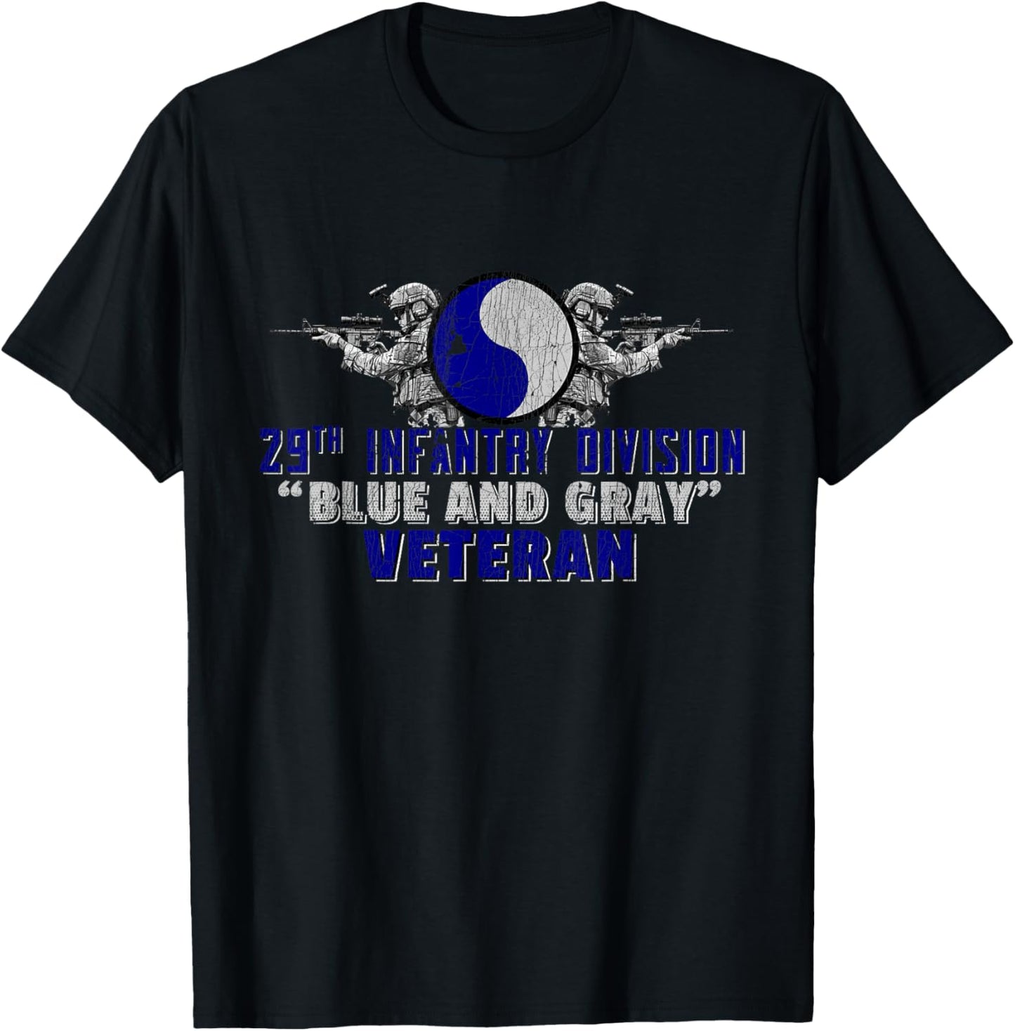 29th Infantry Division 29th ID Blue and Gray Division Gifts T-Shirt - T-Shirt | Black