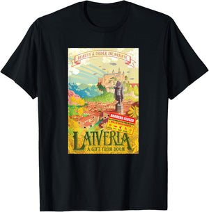 Marvel Avengers Classic Latveria A Gift From Doom Poster T-Shirt - T-Shirt | Black