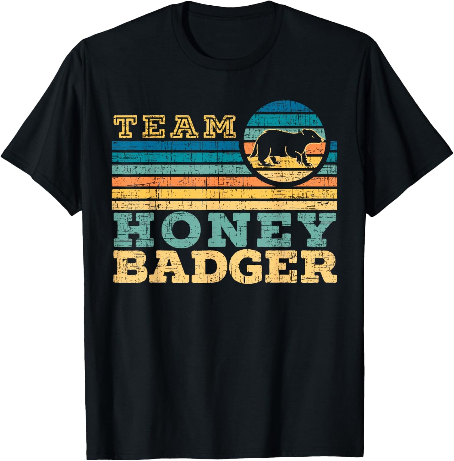 Team Honey Badger Fearless Animal Ratel Courageous Carnivore T-Shirt - T-Shirt | Black