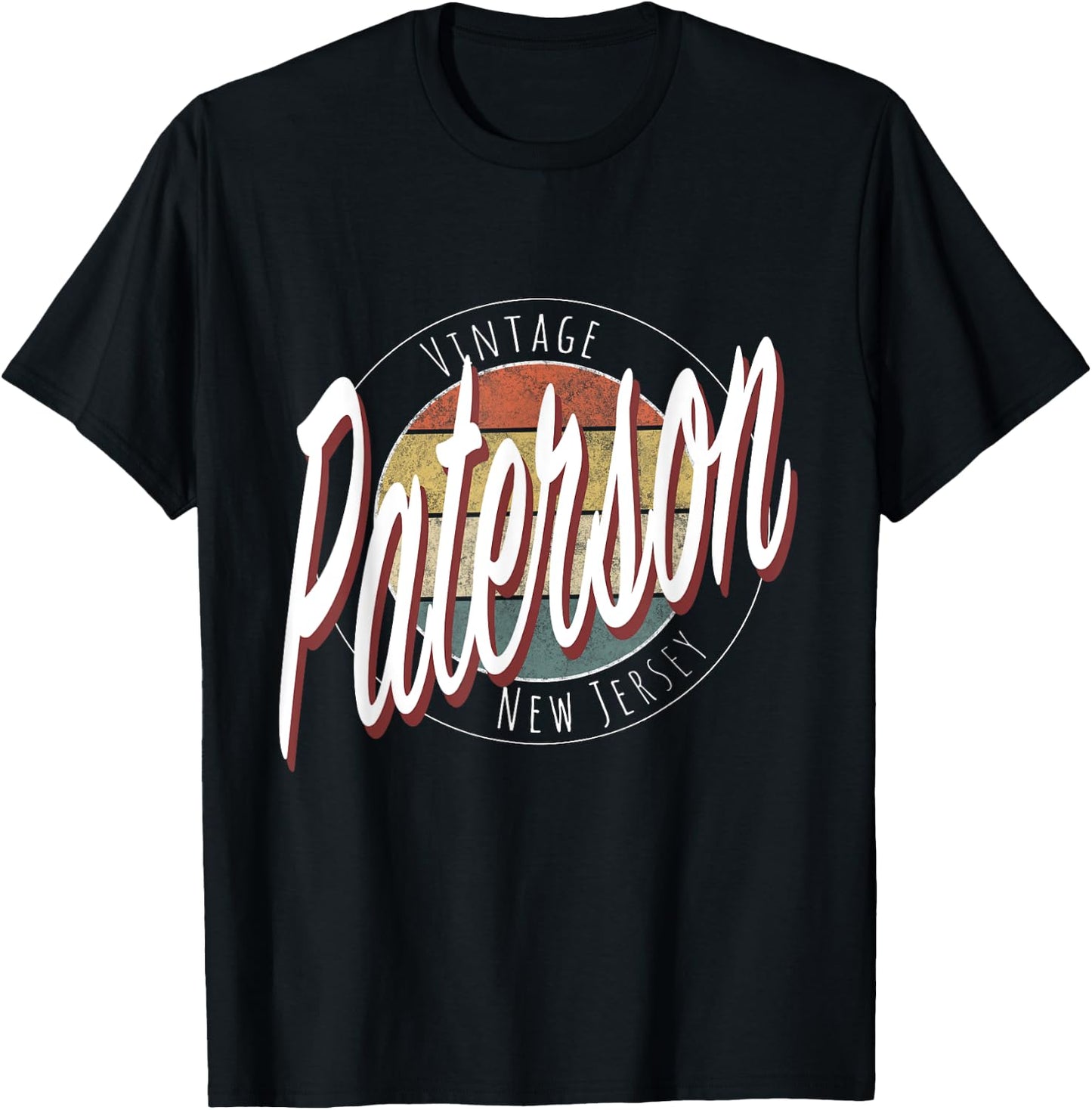 Vintage Paterson New Jersey T-Shirt - T-Shirt | Black