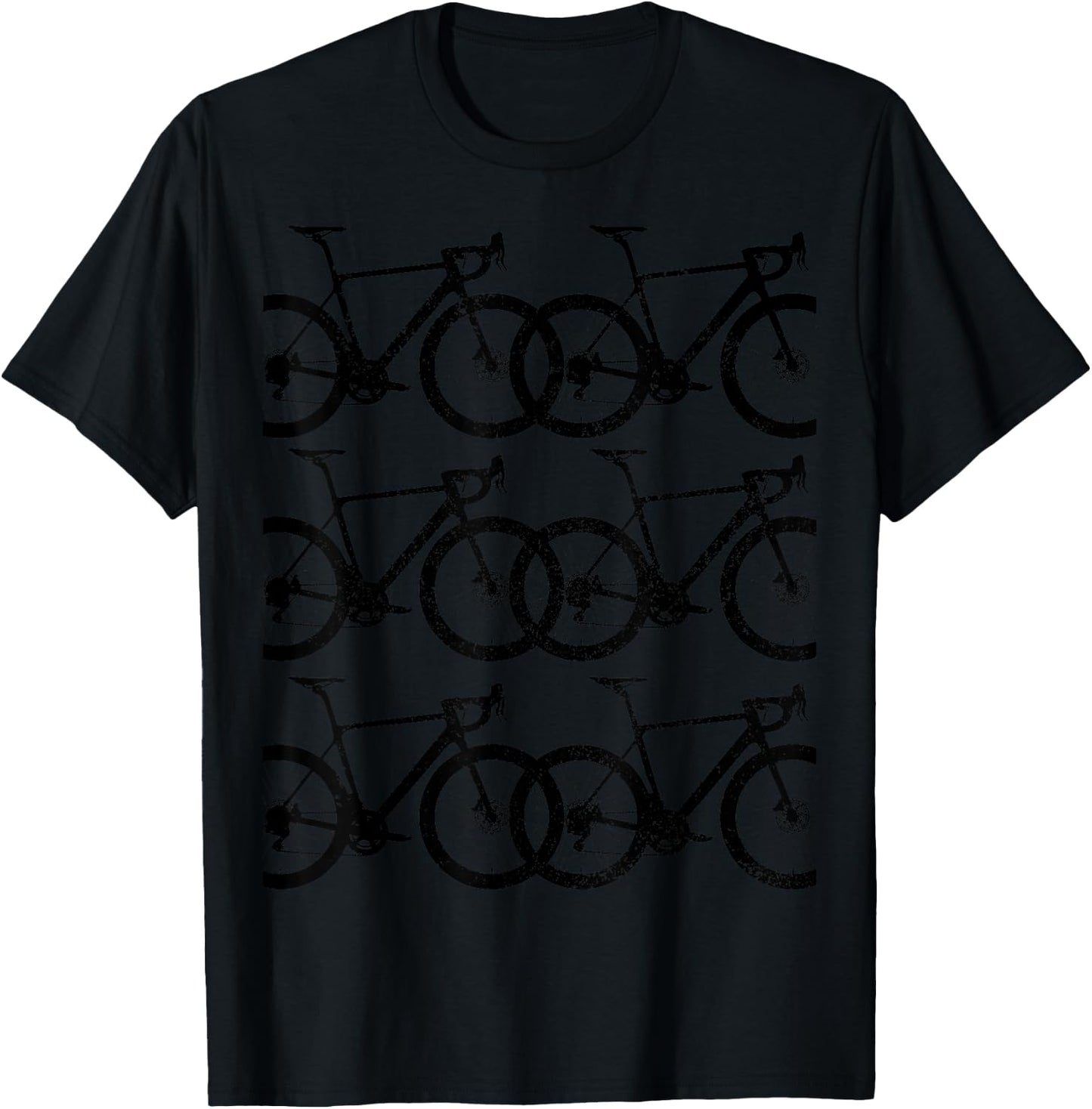 Road Bike Fixie Bicycle Road Cyclist Retro Cycling Gift T-Shirt - T-Shirt | Black