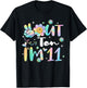 Groovy Peace Out Ten I'm 11 Years Old 11th Birthday Tie Dye T-Shirt - T-Shirt | Black