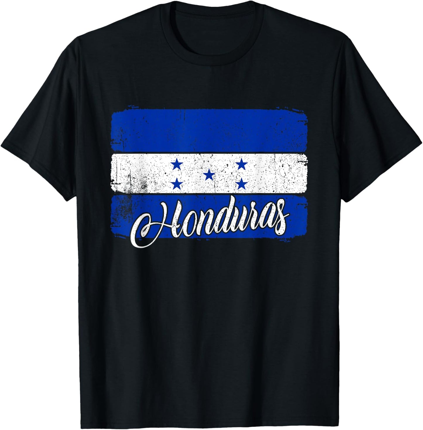 Honduras National Flag Honduras Flag T-Shirt - T-Shirt | Black