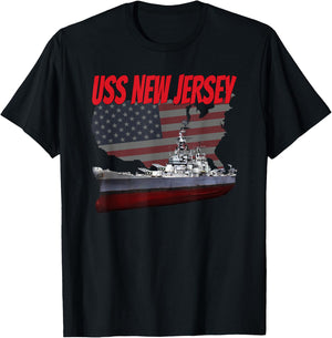 WW2 Battleship USS New Jersey BB-62 World War 2 Ship Boys T-Shirt - T-Shirt | Black