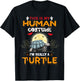 This Is My Human Costume I'm Really A Turtle Halloween T-Shirt - T-Shirt | Black