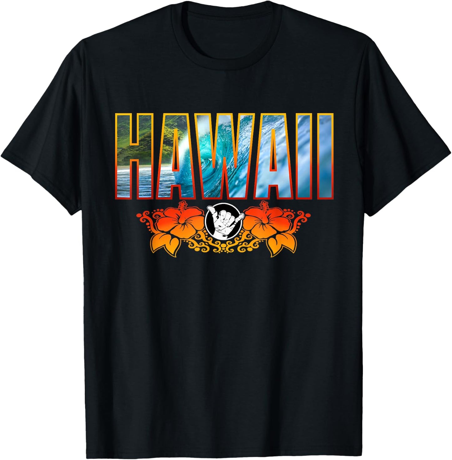 Shaka Bra Hawaii Surf Hawaiian Island Surfing Vacation T-Shirt - T-Shirt | Black