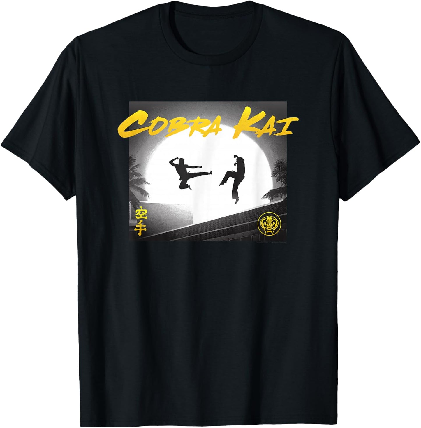 Cobra Kai Headliner Silhouette Photos TV Show T-Shirt - T-Shirt | Black