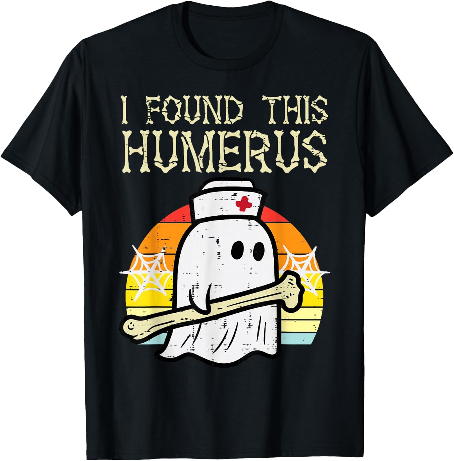 Halloween Nurse Found This Humerus Scrub Top Costume Women T-Shirt - T-Shirt | Black