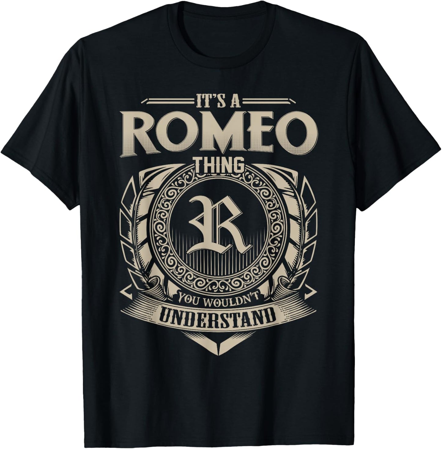 It's A ROMEO Thing You Wouldn't Understand Name Vintage T-Shirt - T-Shirt | Black
