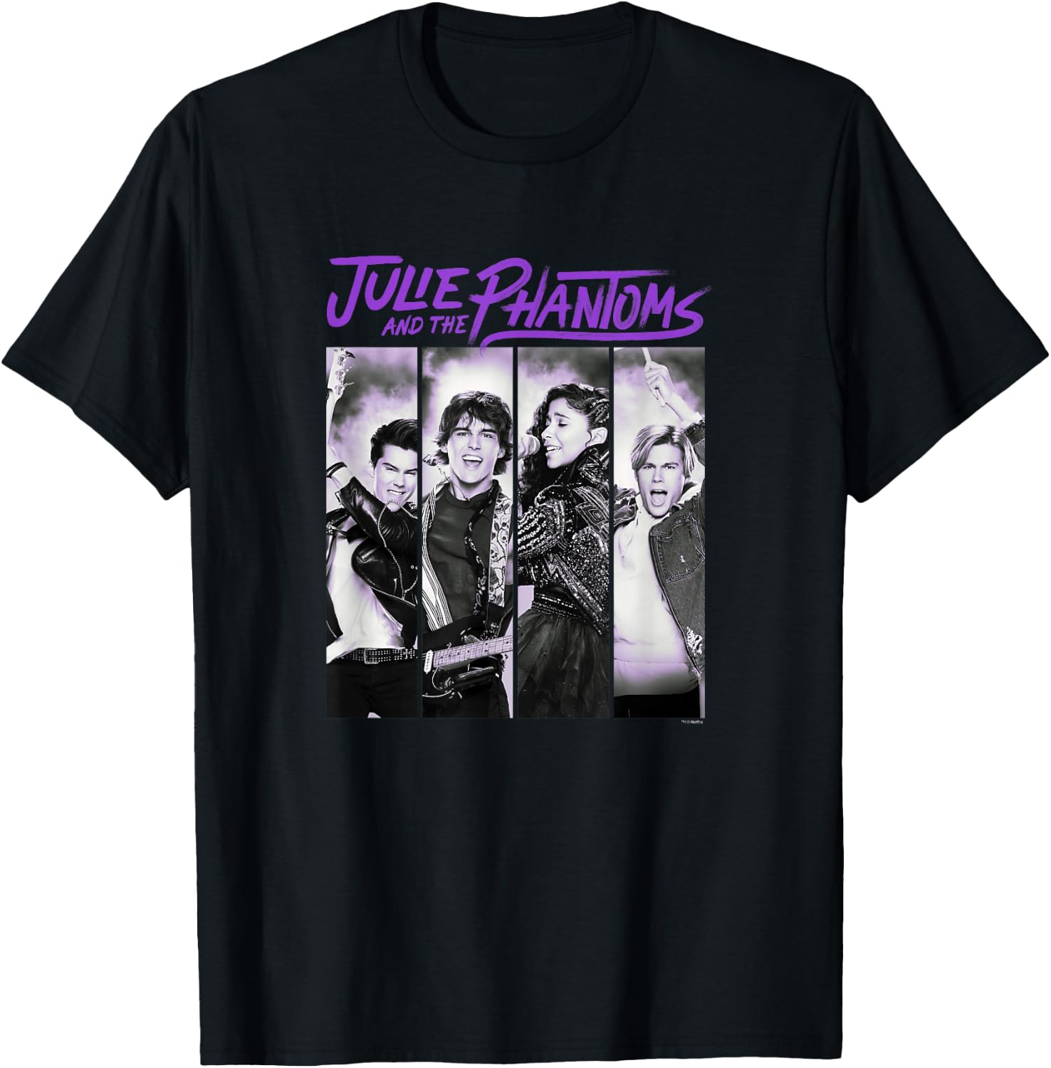 Julie And The Phantoms Band Portrait Panels T-Shirt - T-Shirt | Black
