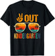Peace Out Kindergarten Retro Groovy Happy Last Day Of School T-Shirt - T-Shirt | Black