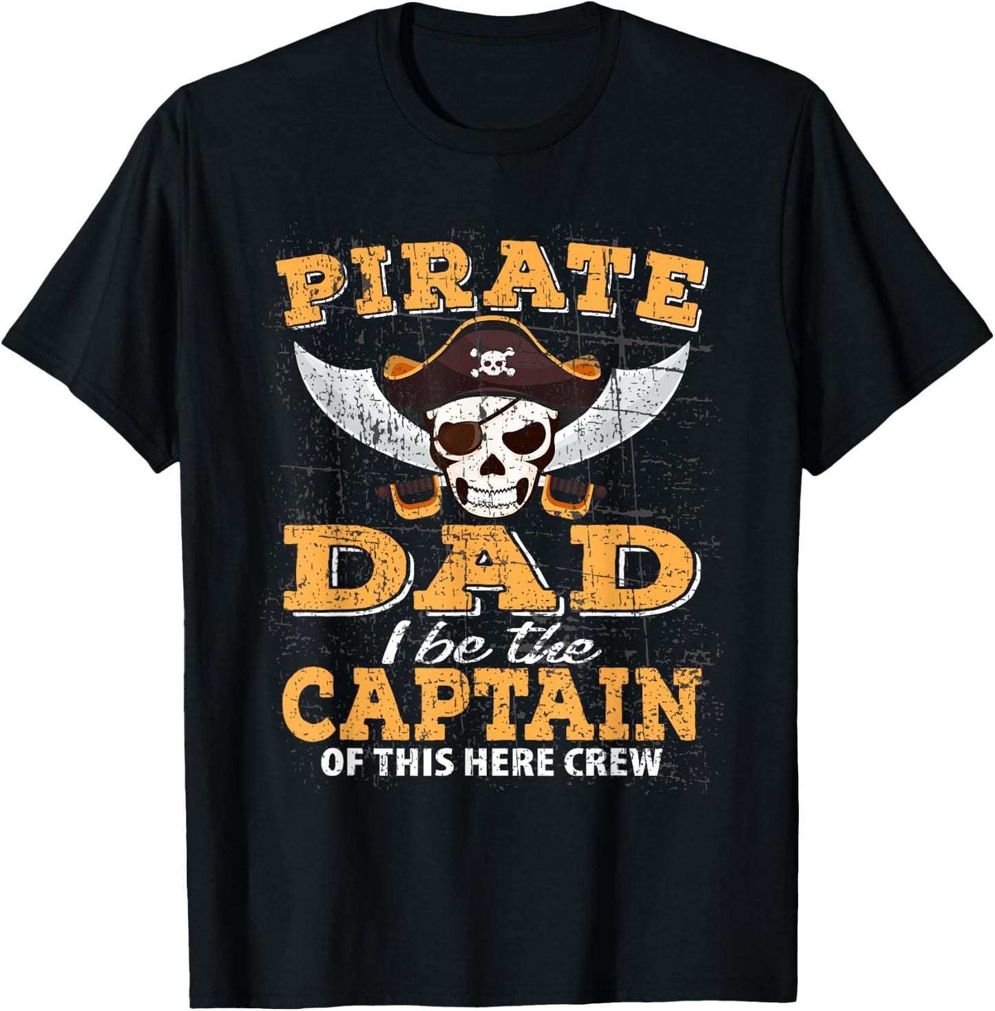Funny Pirate Night Dad Cruise Family Vacation Party Matching T-Shirt - T-Shirt | Black