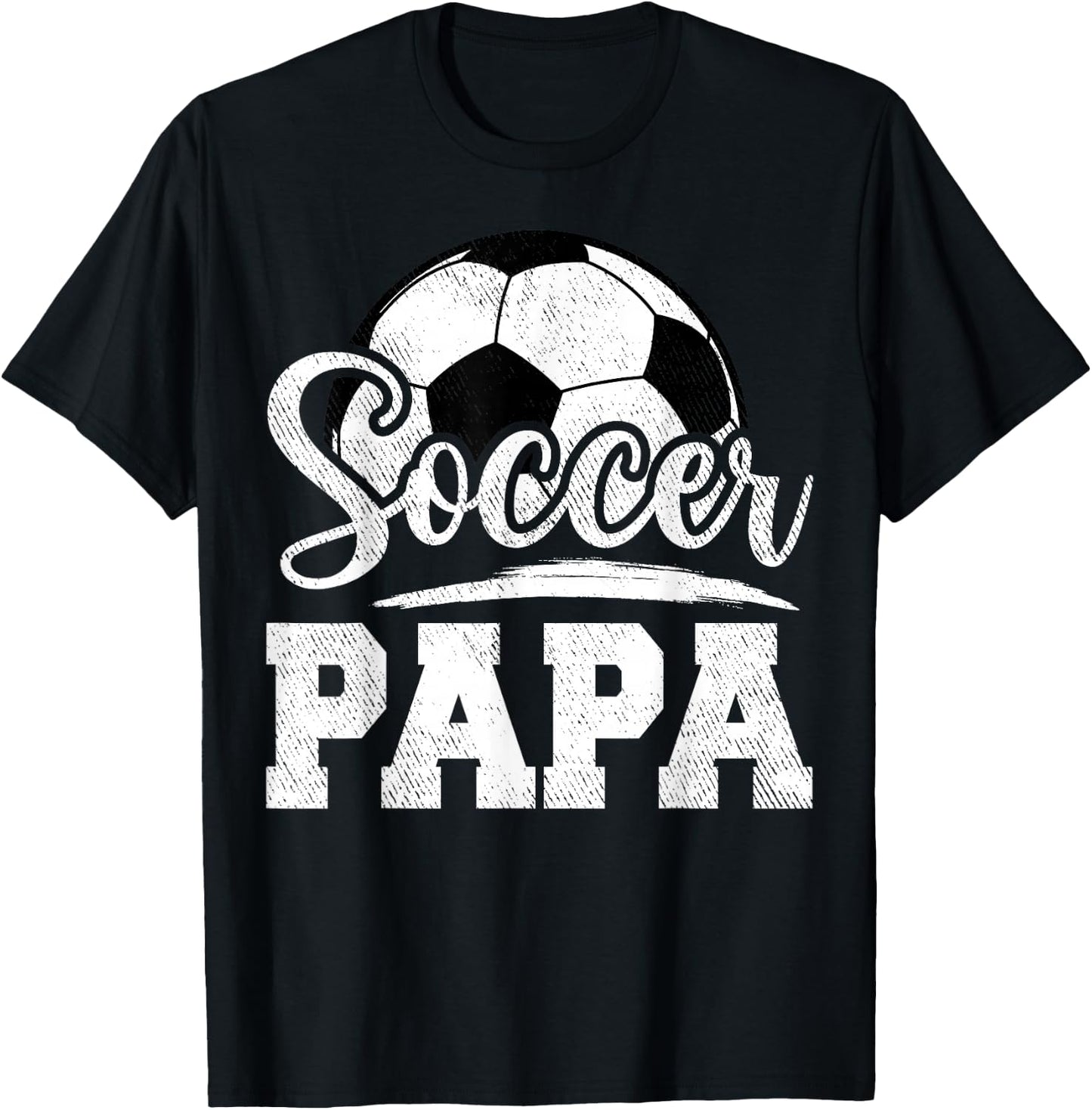 Soccer Papa Soccer Player Game Day Father's Day T-Shirt - T-Shirt | Black
