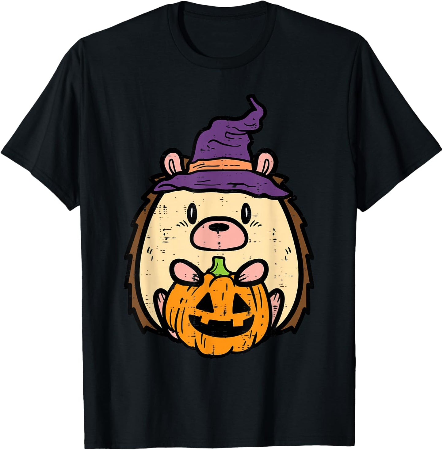 Halloween Hedgehog Fun Costume Girls Boys Kids Toddler Youth T-Shirt - T-Shirt | Black